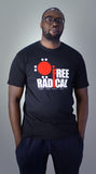Men's black Art-Shirt 'Free Radical' by Gary McFeat, GOTS certified organic cotton