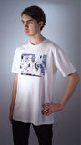 Men's natural Art-Shirt 'The Second Wave' by Cyrano Denn GOTS certified organic cotton, front view